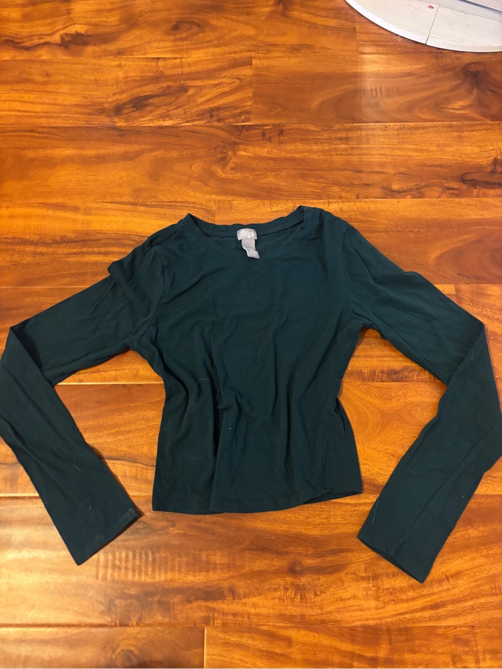 Tilly's Long-Sleeve Slim Crew Top in Dark Teal